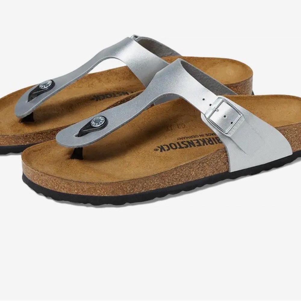 Birkenstock Sandals in Light Brown and Gray